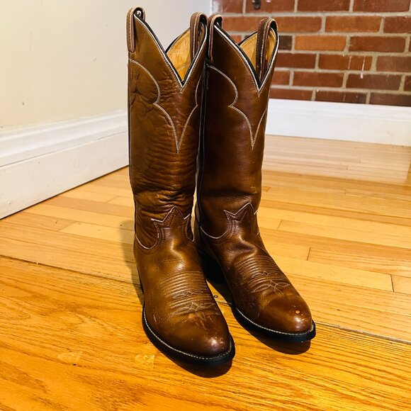 Vintage Women's Tony Lama Leather Western Cowboy Boots Size 6.5 B - Picture 10 of 16